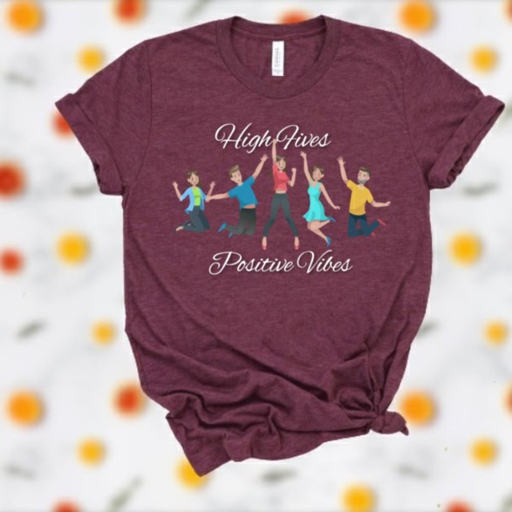 Unisex Friends Crew High Fives positive Vibes Tee